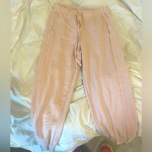 pink aerie sweatpants size small